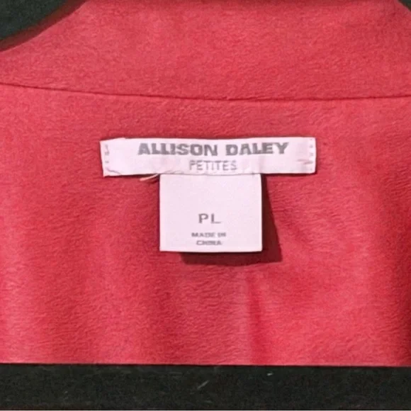 IS SOLD Allison Daley Vibrant Red Leather Jacket - Picture 3 of 7